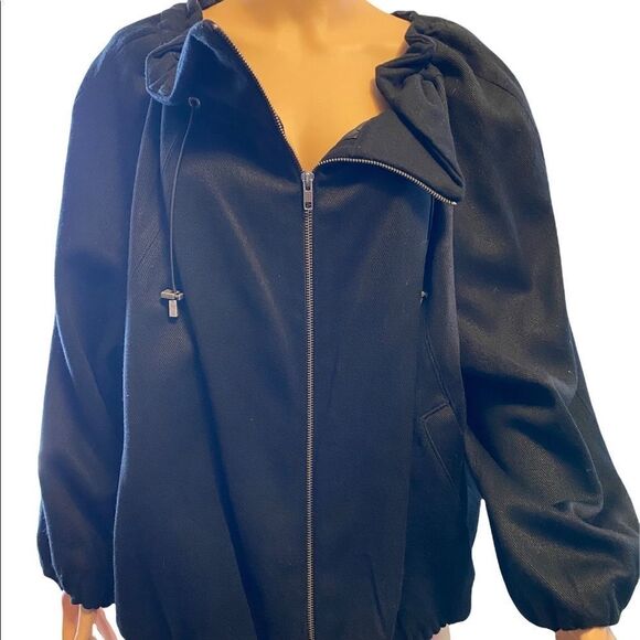 Vintage Black Wool/Polyester Blend Jacket XL - Picture 1 of 11